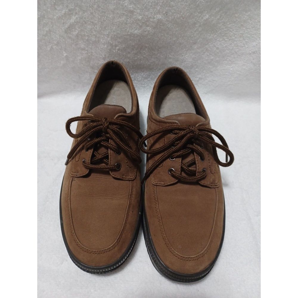 Easy Spirit Womens Brown Nubuck Leather Lace Up Walking Shoes Size 8.5 M